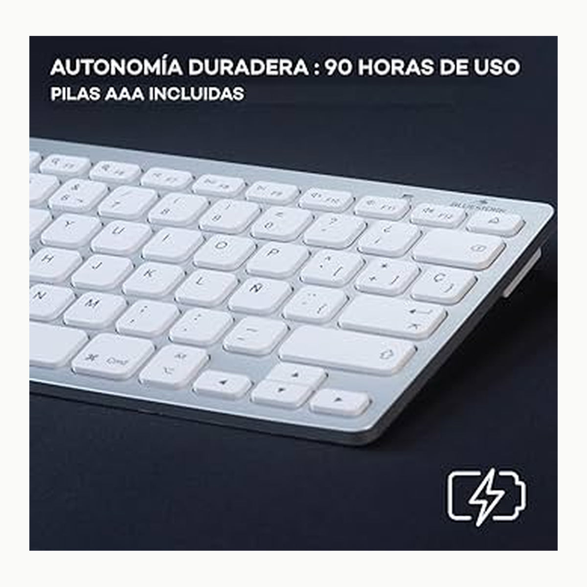 Teclado QWERTY Compacto Bluestork Teclado inalámbrico Bluetooth para