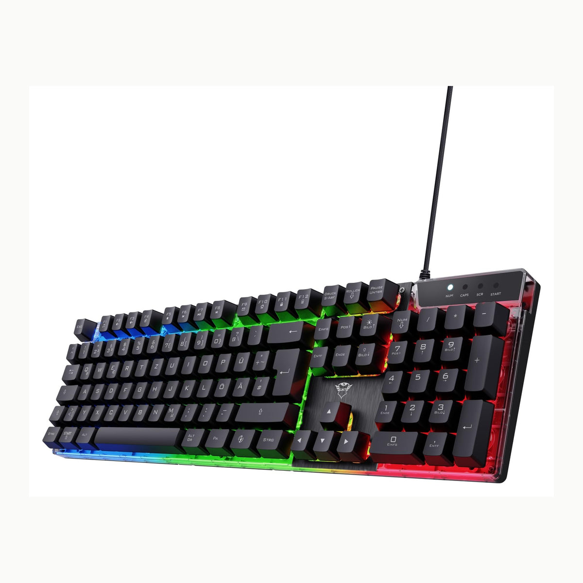 Trust Gaming GXT 835 Azor Teclado Retroiluminado, Disposición QWERTY