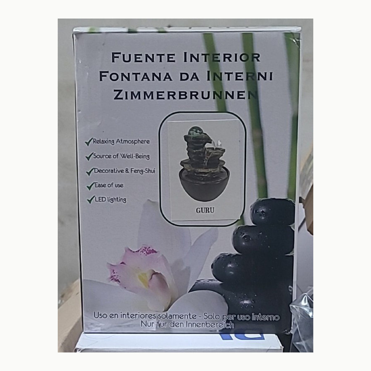 Guru Zen’Light Fontaine d’Intérieur Cascade Zen Relaxante Lumière LED