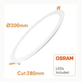Osram Downlight Slim 225mm, LED Einbauleuchte, 22W, 6500K kaltweiß