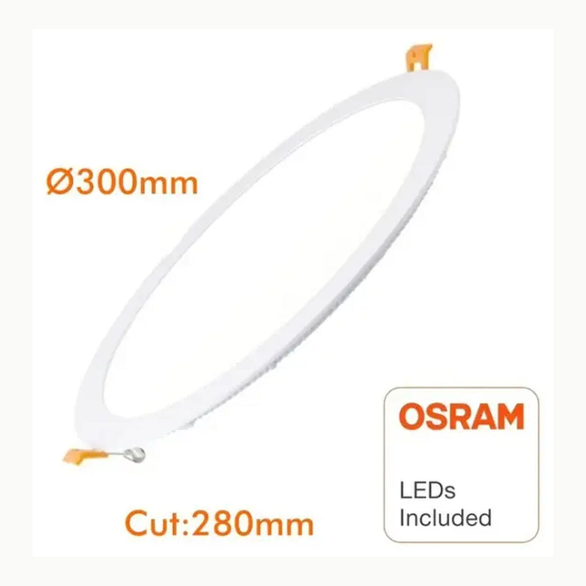 Osram Downlight Slim 225mm, LED Einbauleuchte, 22W, 6500K kaltweiß
