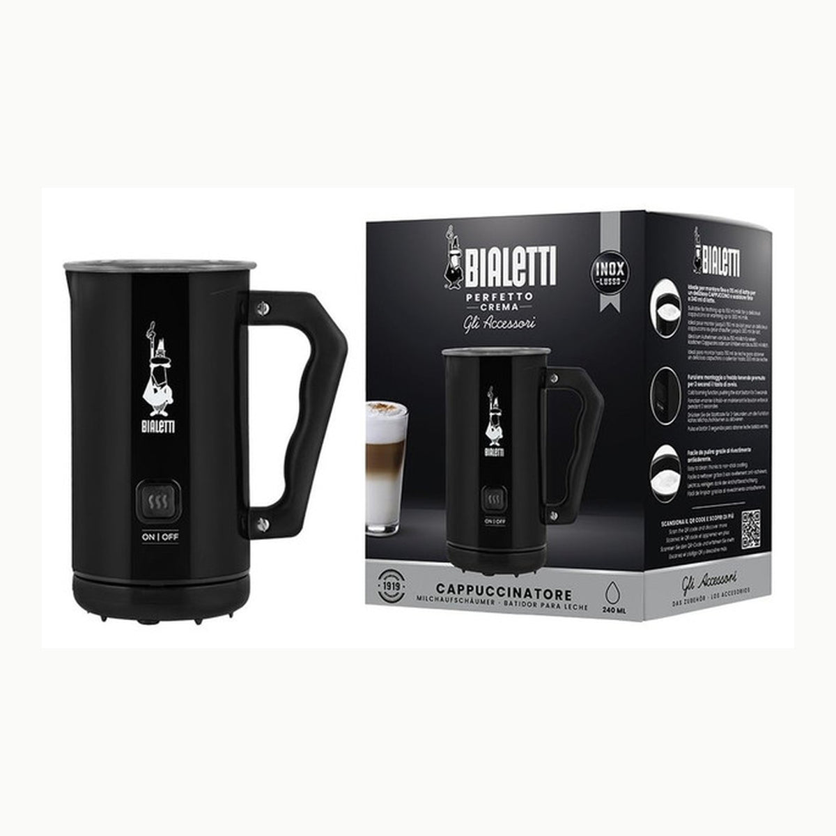 Bialetti Milk Frother Elettrico, Montalatte per Cappuccino, Capacità