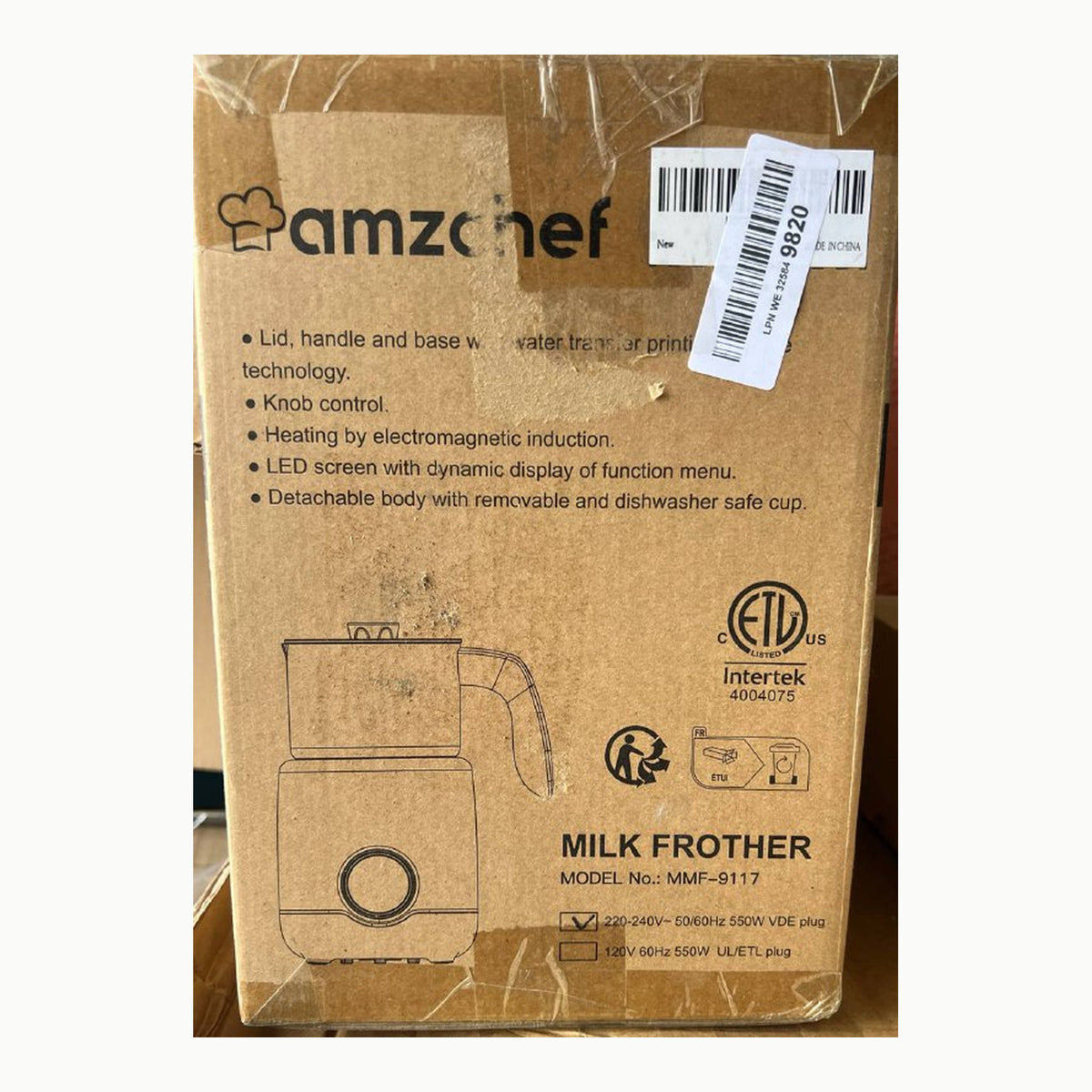 AMZCHEF 8-IN-1 Espumador de Leche Electrico 550 W - 600ml Calentador